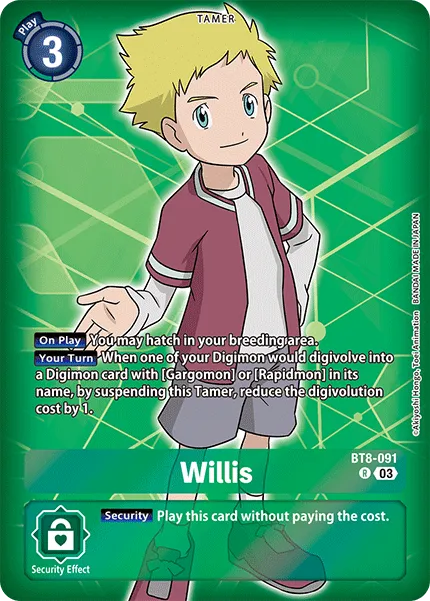 Willis &mdash; Digimon Card Game card