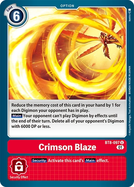 Crimson Blaze &mdash; Digimon Card Game card