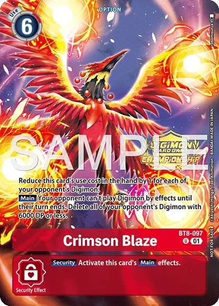 Crimson Blaze &mdash; Digimon Card Game card