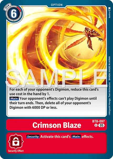 Crimson Blaze &mdash; Digimon Card Game card