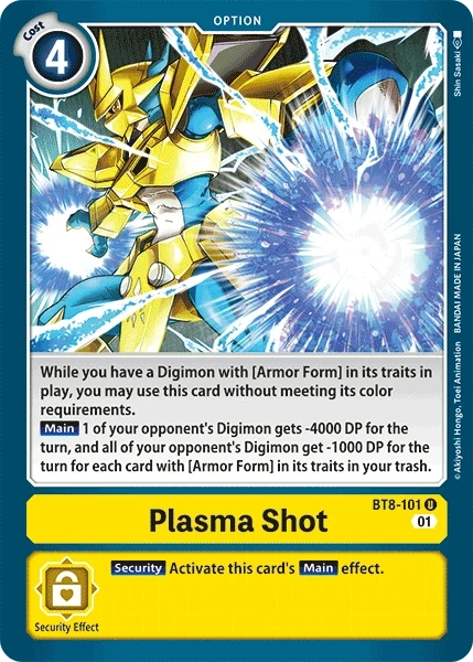 Plasma Shot &mdash; Digimon Card Game card