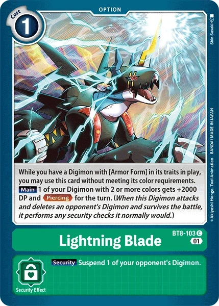 Lightning Blade &mdash; Digimon Card Game card