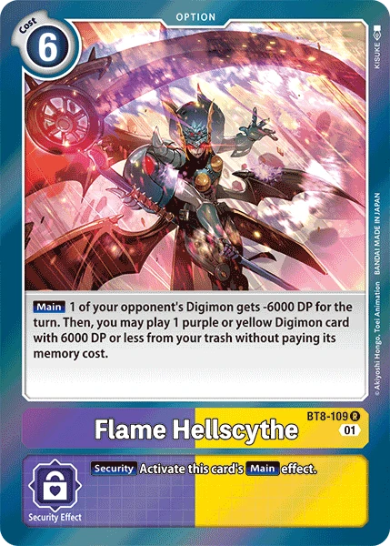 Flame Hellscythe &mdash; Digimon Card Game card
