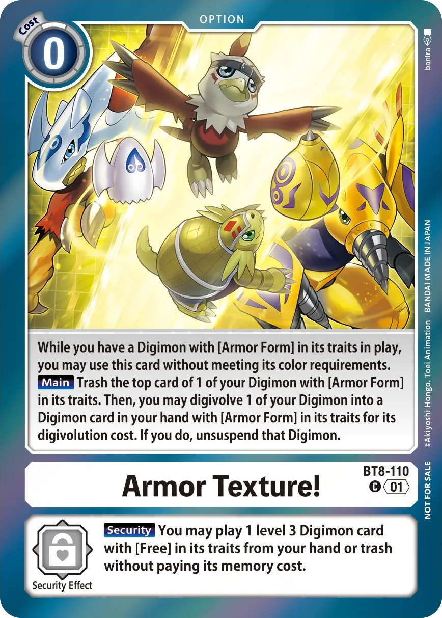 Armor Texture！ &mdash; Digimon Card Game card