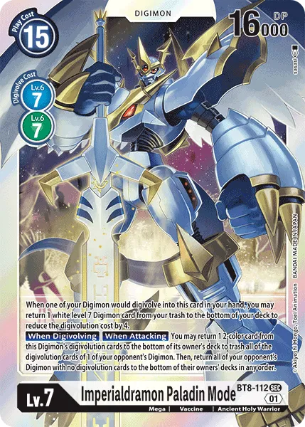 Imperialdramon Paladin Mode &mdash; Digimon Card Game card