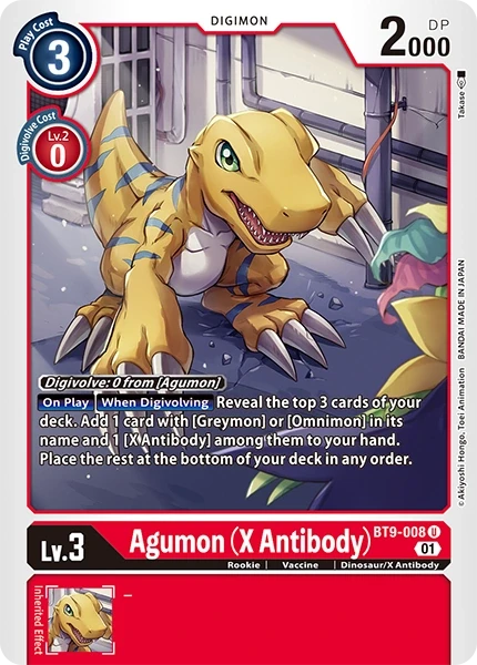 Agumon (X Antibody) &mdash; Digimon Card Game card