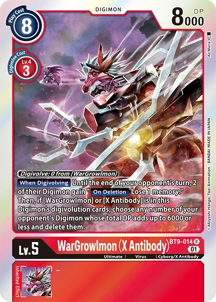 WarGrowlmon (X Antibody) &mdash; Digimon Card Game card
