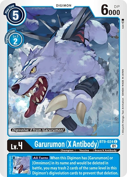 Garurumon (X Antibody) &mdash; Digimon Card Game card