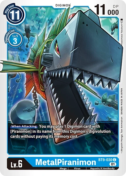 MetalPiranimon &mdash; Digimon Card Game card
