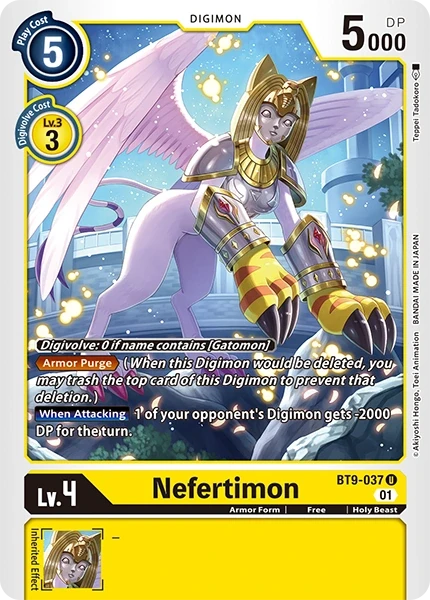 Nefertimon &mdash; Digimon Card Game card