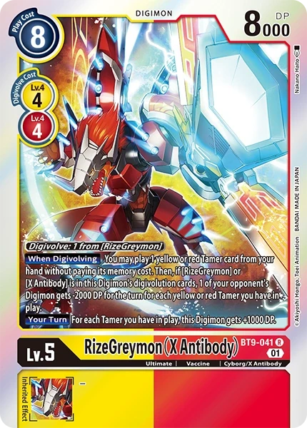 RizeGreymon (X Antibody) &mdash; Digimon Card Game card
