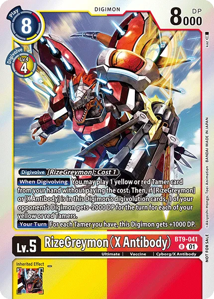 RizeGreymon (X Antibody) &mdash; Digimon Card Game card