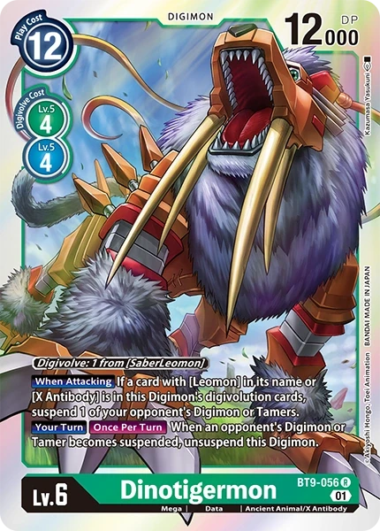 Dinotigermon &mdash; Digimon Card Game card