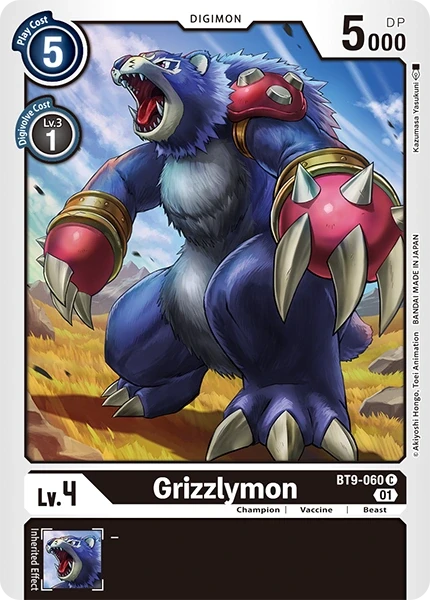 Grizzlymon &mdash; Digimon Card Game card