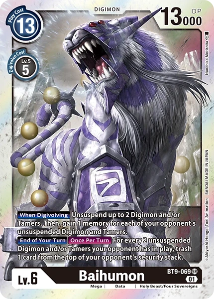 Baihumon &mdash; Digimon Card Game card