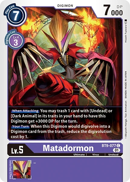 Matadormon &mdash; Digimon Card Game card