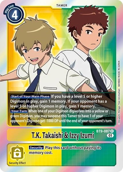 T.K. Takaishi & Izzy Izumi &mdash; Digimon Card Game card