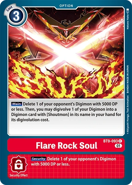 Flare Rock Soul &mdash; Digimon Card Game card
