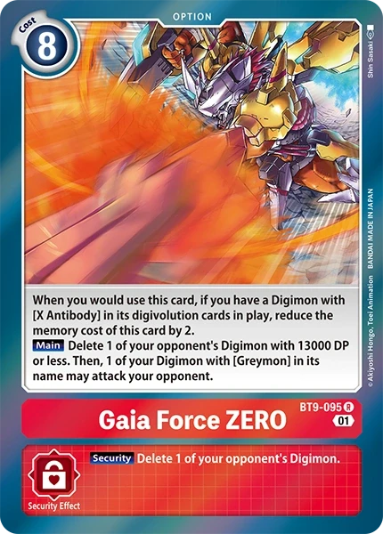 Gaia Force ZERO &mdash; Digimon Card Game card