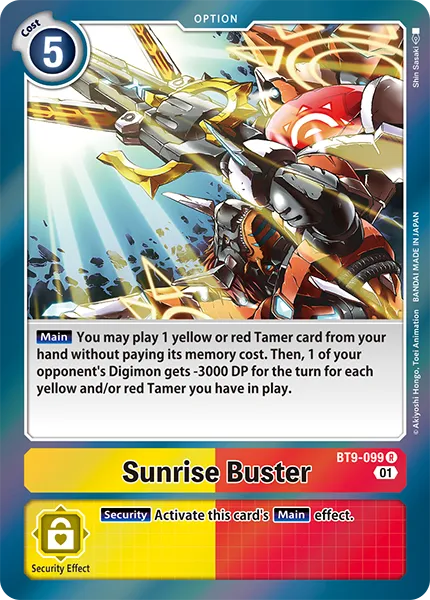 Sunrise Buster &mdash; Digimon Card Game card