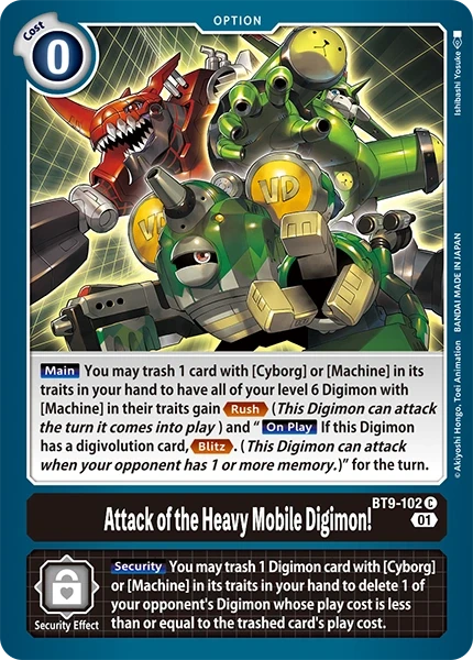 Attack of the Heavy Mobile Digimon! &mdash; Digimon Card Game card
