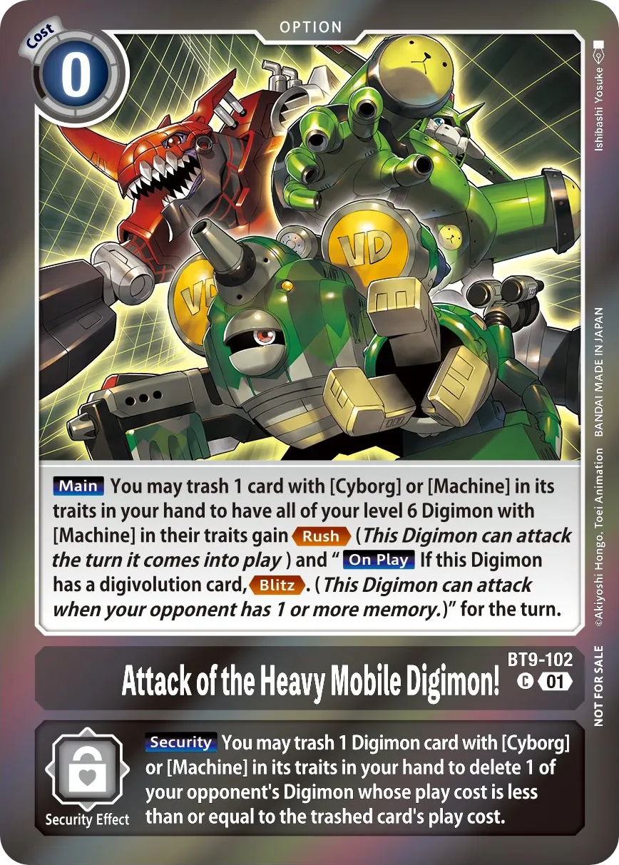 Attack of the Heavy Mobile Digimon! &mdash; Digimon Card Game card
