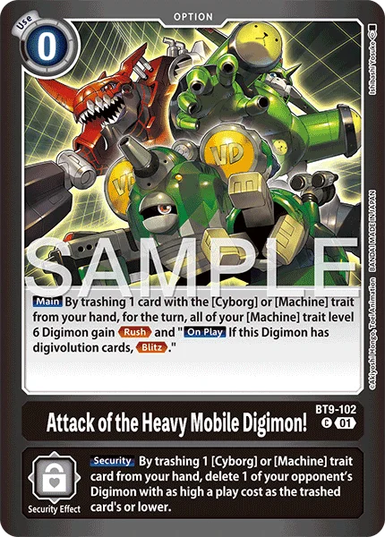 Attack of the Heavy Mobile Digimon! &mdash; Digimon Card Game card