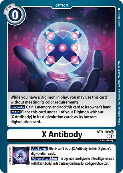 X Antibody &mdash; Digimon Card Game card