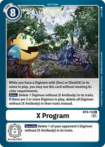X Program &mdash; Digimon Card Game card