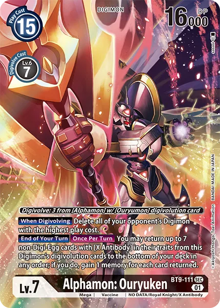 Alphamon: Ouryuken &mdash; Digimon Card Game card