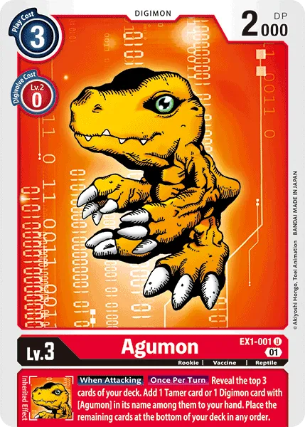 Agumon &mdash; Digimon Card Game card
