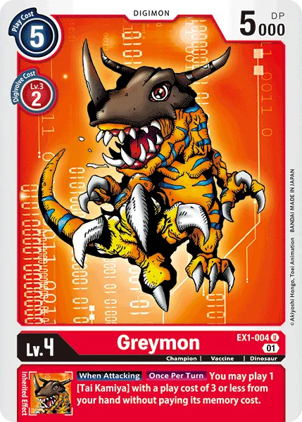 Greymon &mdash; Digimon Card Game card