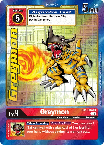 Greymon &mdash; Digimon Card Game card