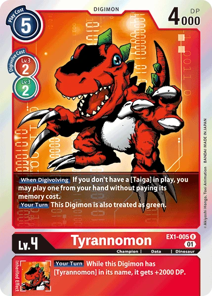Tyrannomon &mdash; Digimon Card Game card