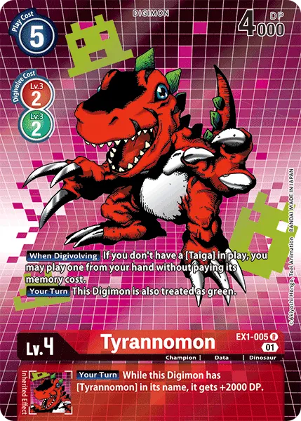 Tyrannomon &mdash; Digimon Card Game card