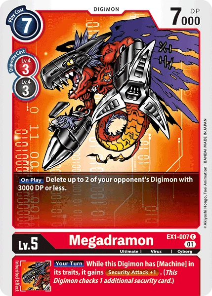 Megadramon &mdash; Digimon Card Game card
