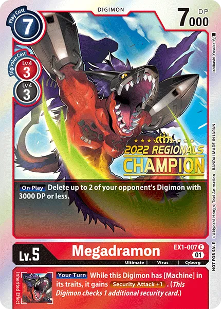 Megadramon &mdash; Digimon Card Game card