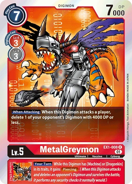 MetalGreymon &mdash; Digimon Card Game card