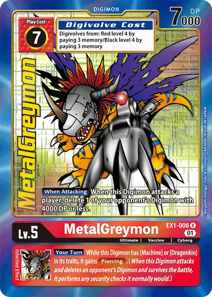MetalGreymon &mdash; Digimon Card Game card