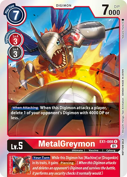 MetalGreymon &mdash; Digimon Card Game card