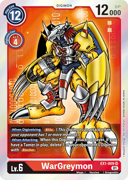 WarGreymon &mdash; Digimon Card Game card