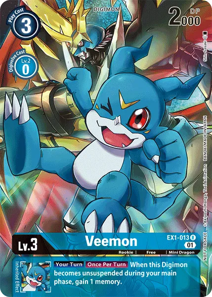 Veemon &mdash; Digimon Card Game card