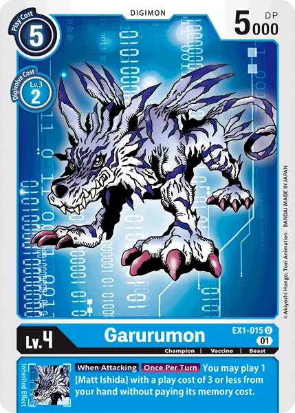 Garurumon &mdash; Digimon Card Game card