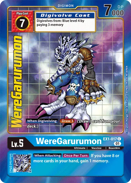 WereGarurumon &mdash; Digimon Card Game card