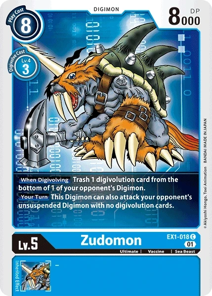 Zudomon &mdash; Digimon Card Game card