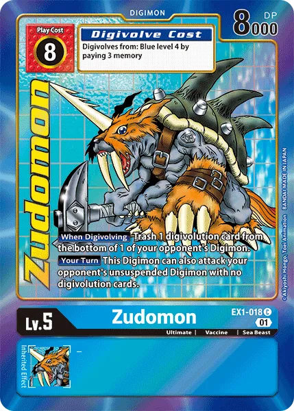 Zudomon &mdash; Digimon Card Game card