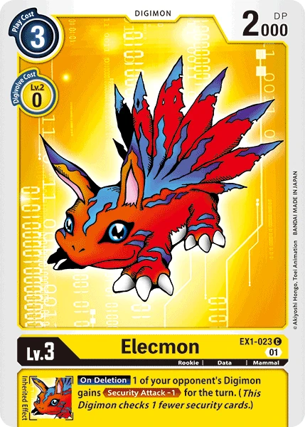 Elecmon &mdash; Digimon Card Game card