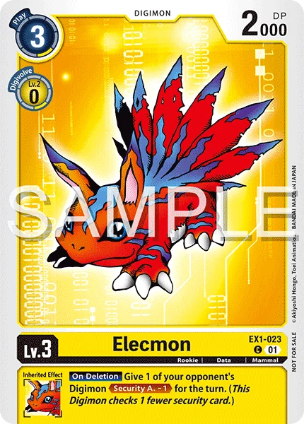 Elecmon &mdash; Digimon Card Game card