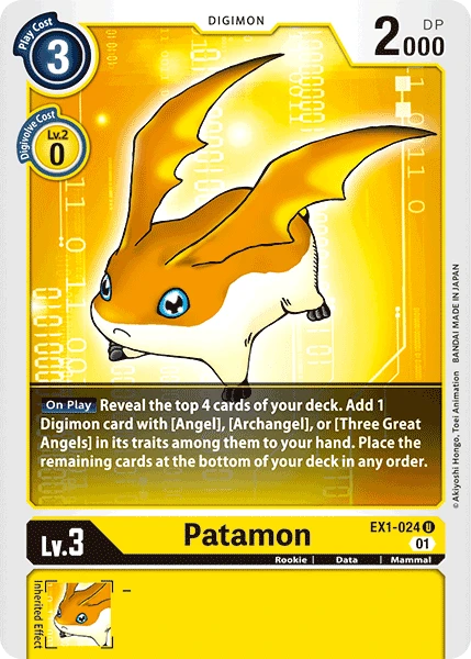 Patamon &mdash; Digimon Card Game card
