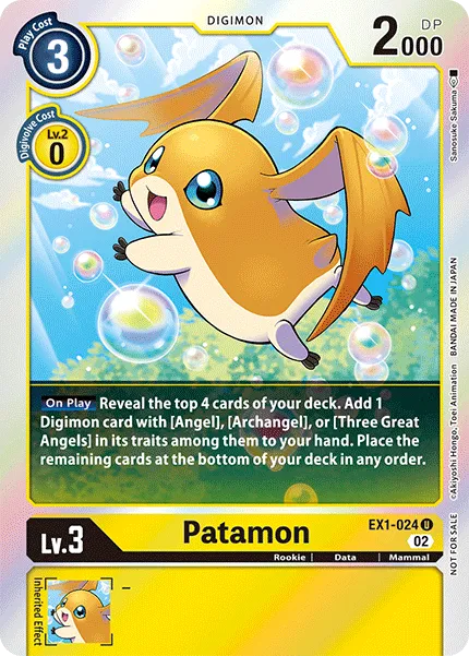 Patamon &mdash; Digimon Card Game card